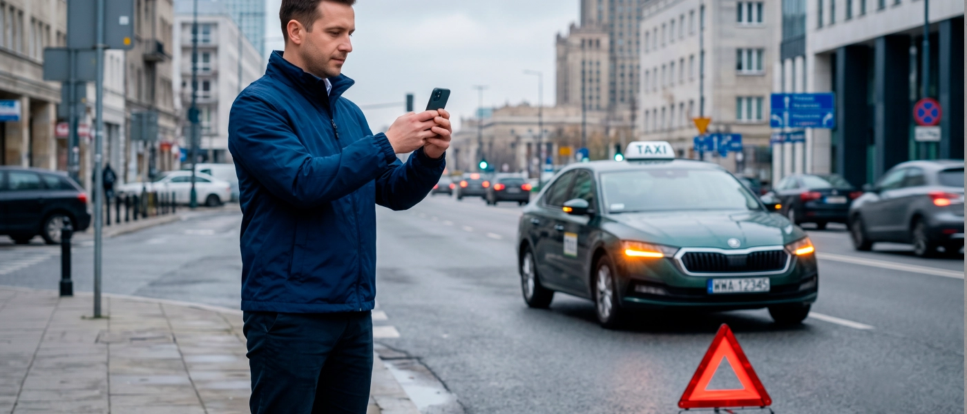 Co zrobić po wypadku lub kolizji jako kierowca taxi w Polsce